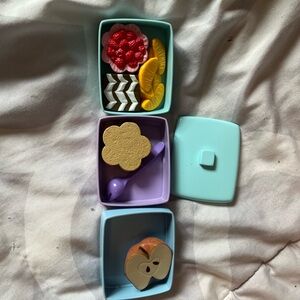 American Girl Doll Food Set - Blue, Purple, Yellow